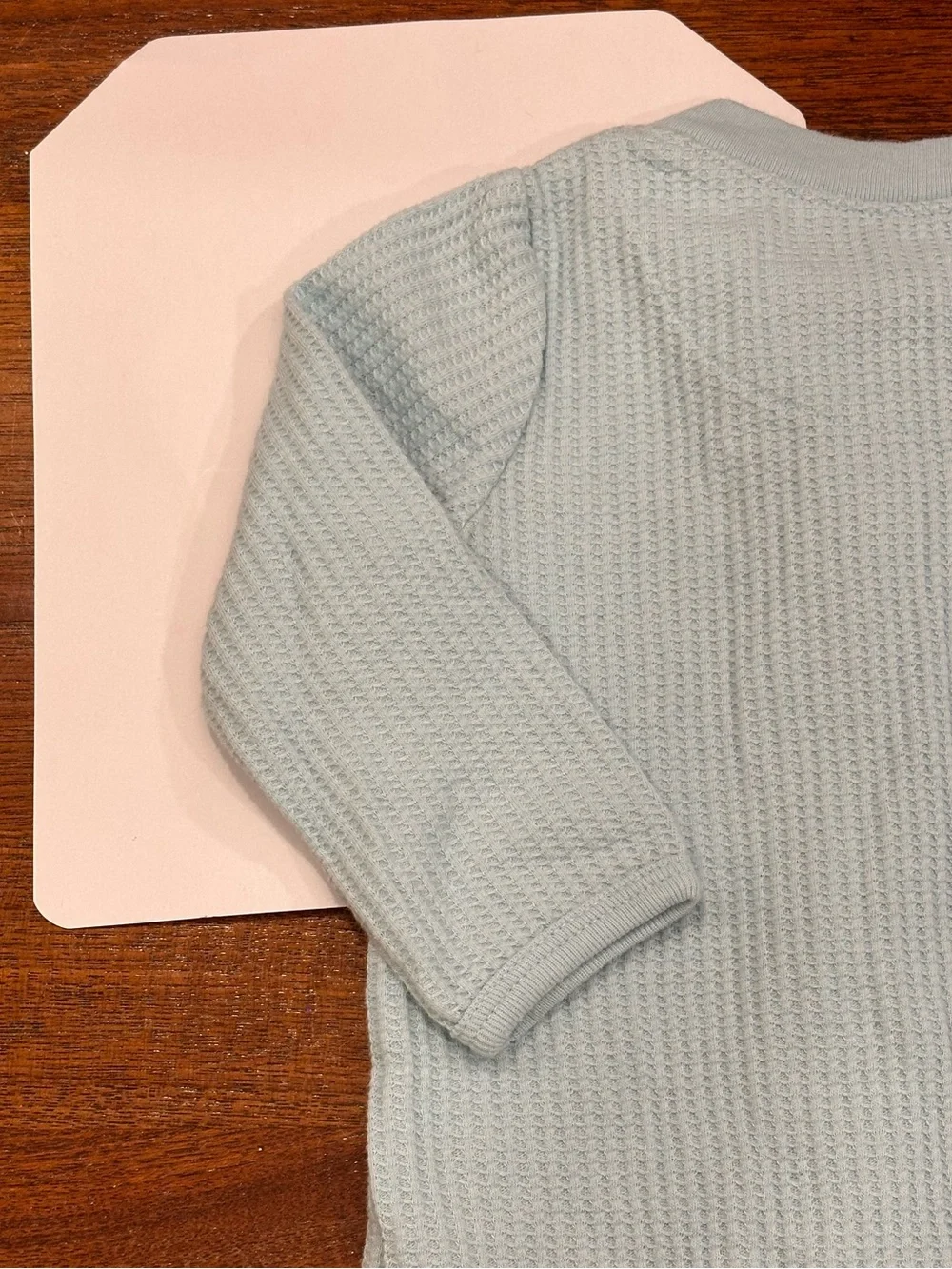 EUC cloud island Waffle Knit Long Sleeve Zippered Sleepers, 6-9 Months